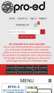 How proedinc.com looks like on a mobile device such as an iPhone.