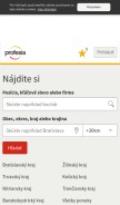 How profesia.sk looks like on a mobile device such as an iPhone.