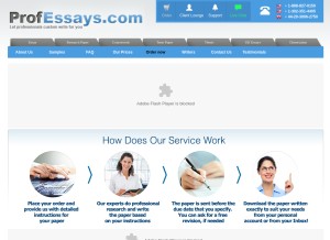 How professays.com looks like on a tablet such as an iPad.