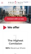 How profitner.com looks like on a mobile device such as an iPhone.