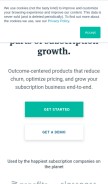 How profitwell.com looks like on a mobile device such as an iPhone.