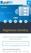 How profiwh.com looks like on a mobile device such as an iPhone.