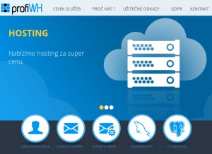 How profiwh.com looks like on a tablet such as an iPad.