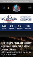 How profootballhof.com looks like on a mobile device such as an iPhone.