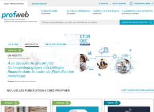 How profweb.ca looks like on a tablet such as an iPad.