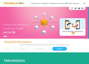 How programattik.com looks like on a tablet such as an iPad.