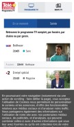 How programme.tv looks like on a mobile device such as an iPhone.