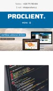 How prohosting.cz looks like on a mobile device such as an iPhone.