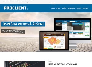 How prohosting.cz looks like on a tablet such as an iPad.