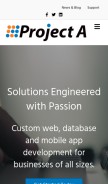 How projecta.cloud looks like on a mobile device such as an iPhone.