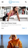How projectcasting.com looks like on a mobile device such as an iPhone.