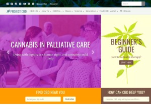 How projectcbd.org looks like on a tablet such as an iPad.