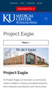 How projecteagle.org looks like on a mobile device such as an iPhone.