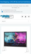 How projectionscreensonline.com looks like on a mobile device such as an iPhone.