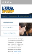 How projectlooksharp.org looks like on a mobile device such as an iPhone.