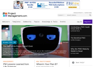 How projectmanagement.com looks like on a tablet such as an iPad.