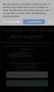 How projectplace.com looks like on a mobile device such as an iPhone.