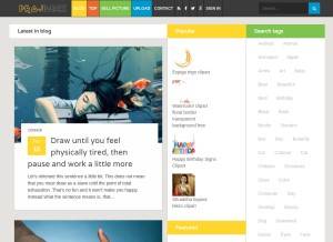 How projideas.com looks like on a tablet such as an iPad.