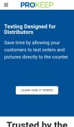 How prokeep.com looks like on a mobile device such as an iPhone.