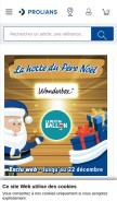How prolians.fr looks like on a mobile device such as an iPhone.