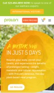 How prolonfmd.com looks like on a mobile device such as an iPhone.