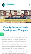 How promanageitsolution.com looks like on a mobile device such as an iPhone.