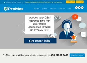 How promaxunlimited.com looks like on a tablet such as an iPad.