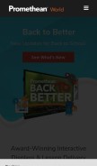 How prometheanworld.com looks like on a mobile device such as an iPhone.