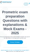 How prometricgulf.com looks like on a mobile device such as an iPhone.
