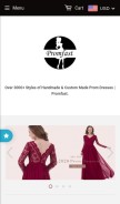 How promfast.com looks like on a mobile device such as an iPhone.