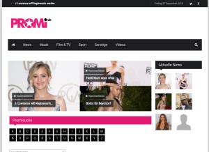 How promi.de looks like on a tablet such as an iPad.