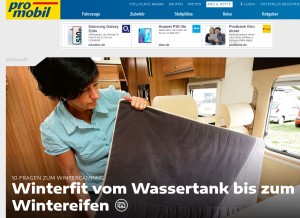 How promobil.de looks like on a tablet such as an iPad.
