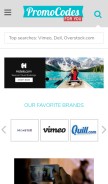 How promocodesforyou.com looks like on a mobile device such as an iPhone.