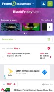 How promodescuentos.com looks like on a mobile device such as an iPhone.