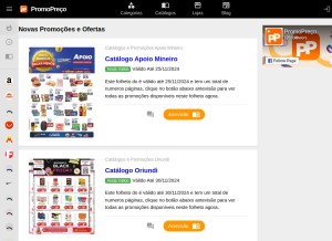 How promopreco.com.br looks like on a tablet such as an iPad.