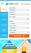 How promosejours.com looks like on a mobile device such as an iPhone.