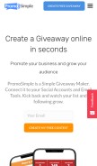 How promosimple.com looks like on a mobile device such as an iPhone.