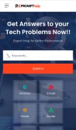 How prompthelp.us looks like on a mobile device such as an iPhone.