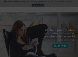 How proofreadanywhere.com looks like on a tablet such as an iPad.