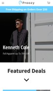How proozy.com looks like on a mobile device such as an iPhone.