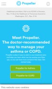 How propellerhealth.com looks like on a mobile device such as an iPhone.