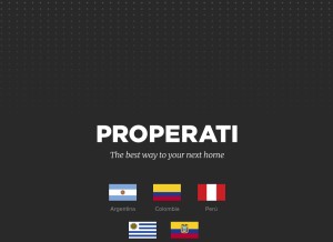 How properati.com looks like on a tablet such as an iPad.