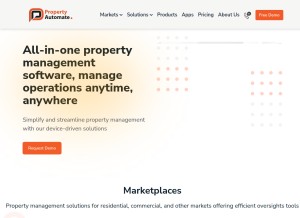 How propertyautomate.com looks like on a tablet such as an iPad.