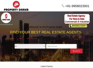 How propertydealerinsahibabad.com looks like on a tablet such as an iPad.