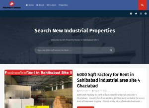 How propertydealersinsahibabad.blogspot.com looks like on a tablet such as an iPad.