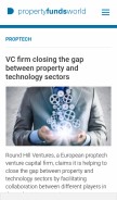 How propertyfundsworld.com looks like on a mobile device such as an iPhone.