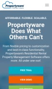 How propertyware.com looks like on a mobile device such as an iPhone.