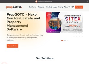 How propgoto.com looks like on a tablet such as an iPad.