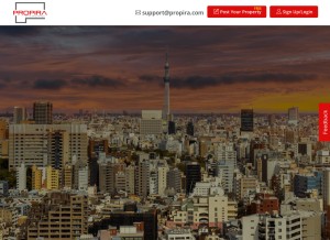 How propira.com looks like on a tablet such as an iPad.