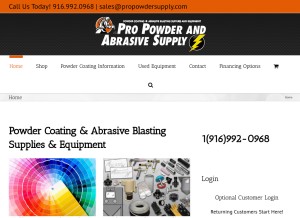 How propowdersupply.com looks like on a tablet such as an iPad.